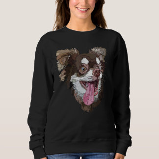 Chihuahua Crazy Chihuahua Long hatte Hund für Männ Sweatshirt