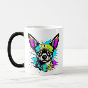 Chihuahua Cyberpunk Art Chi Mama Verwandlungstasse