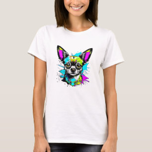 Chihuahua Cyberpunk Art Dog Lover T-Shirt