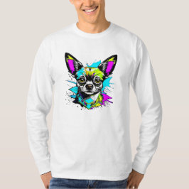 Chihuahua Cyberpunk Art Dog Lover T-Shirt
