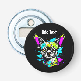Chihuahua Cyberpunk Art Personalisiert Flaschenöffner