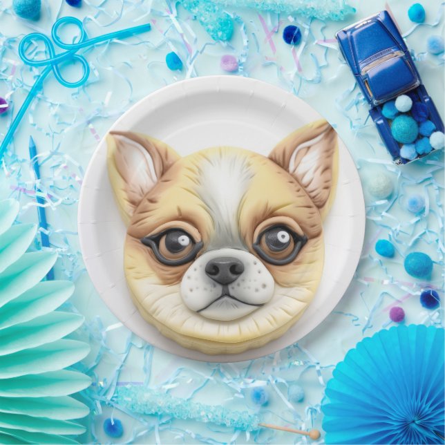 Chihuahua Dog 3D Inspiriert Pappteller (Party)