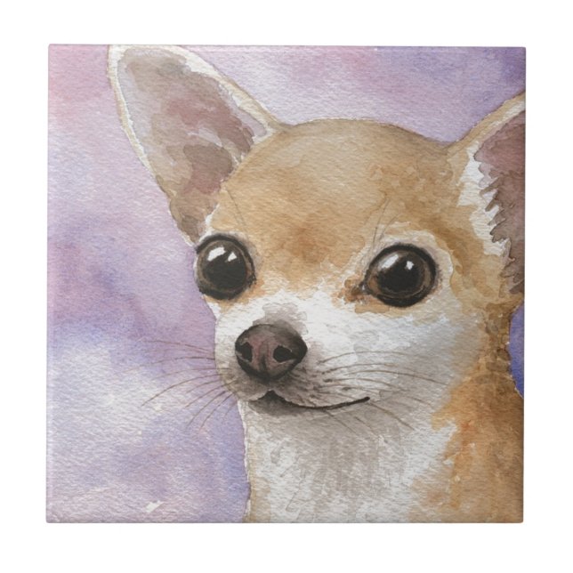 Chihuahua Dog 95 Fliese (Vorderseite)