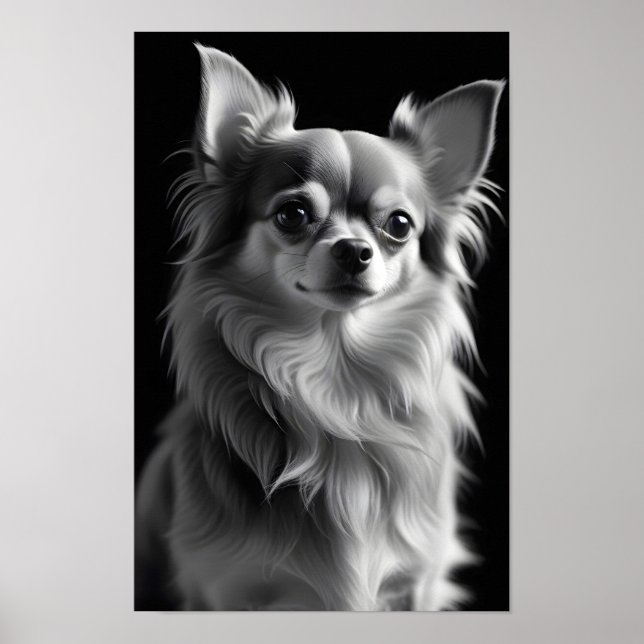 Chihuahua Dog Adorable Niedlich Pet Portrait Poste Poster (Vorne)