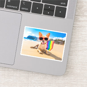 Chihuahua Dog am Strand Aufkleber