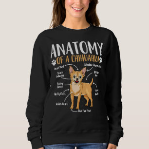 Chihuahua Dog Anatomie Hund Welpe Sweatshirt