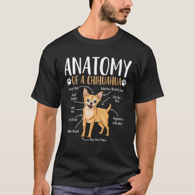 Chihuahua-Dog-Anatomie T-Shirt (Vorderseite)