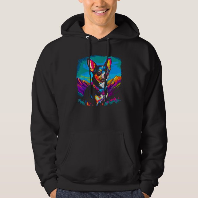 Chihuahua Dog Art Hoodie (Vorderseite)