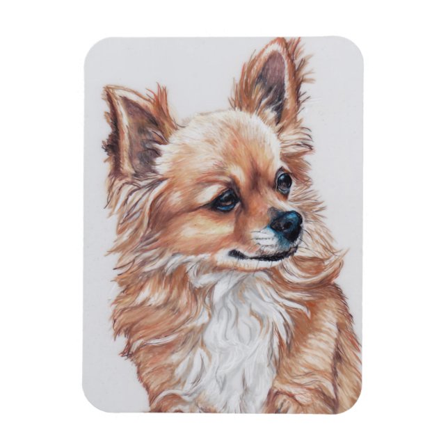 Chihuahua Dog Art Magnet (Vertikal)