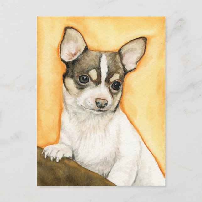 "Chihuahua" Dog Art Postcard Postkarte (Vorderseite)