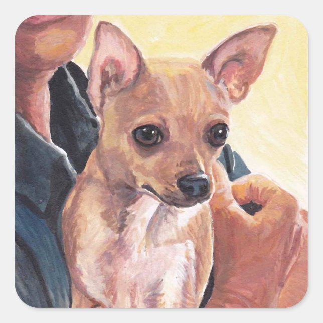 Chihuahua Dog Art Sticker (Vorderseite)