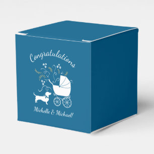 Chihuahua Dog Baby Dusche Blue Boy Geschenkschachtel