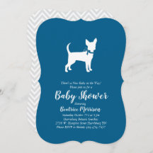Chihuahua Dog Baby Shower Blue Boy