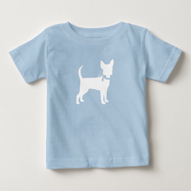 Chihuahua Dog Baby Shower Blue Boy T-shirt (Vorderseite)