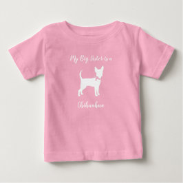 Chihuahua Dog Babydusche Pink Girl Baby T-shirt
