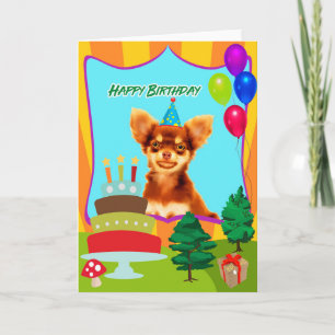 Chihuahua Dog Birthday Karte