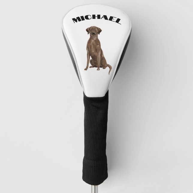 Chihuahua Dog Black Personal Golf Headcover (Vorderseite)