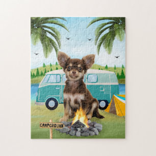 Chihuahua Dog Camping Puzzle