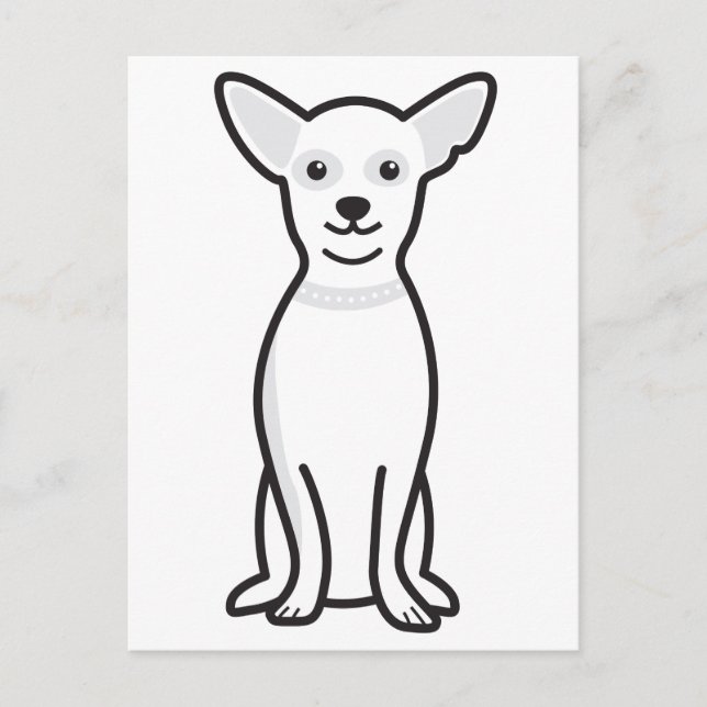 Chihuahua Dog Cartoon Postkarte (Vorderseite)