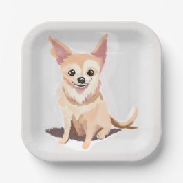 Chihuahua Dog | Cute Dog Pet Puppy Watercolor Pappteller