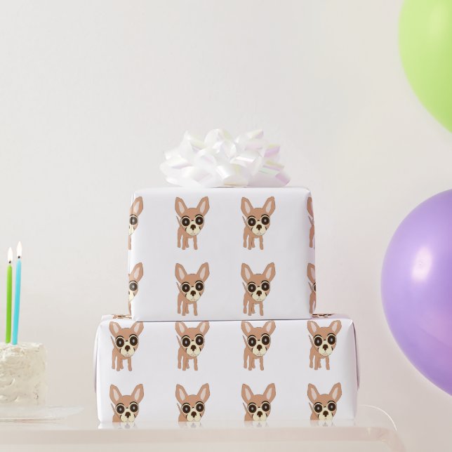 Chihuahua Dog Design Geschenkpapier (Partygeschenke)