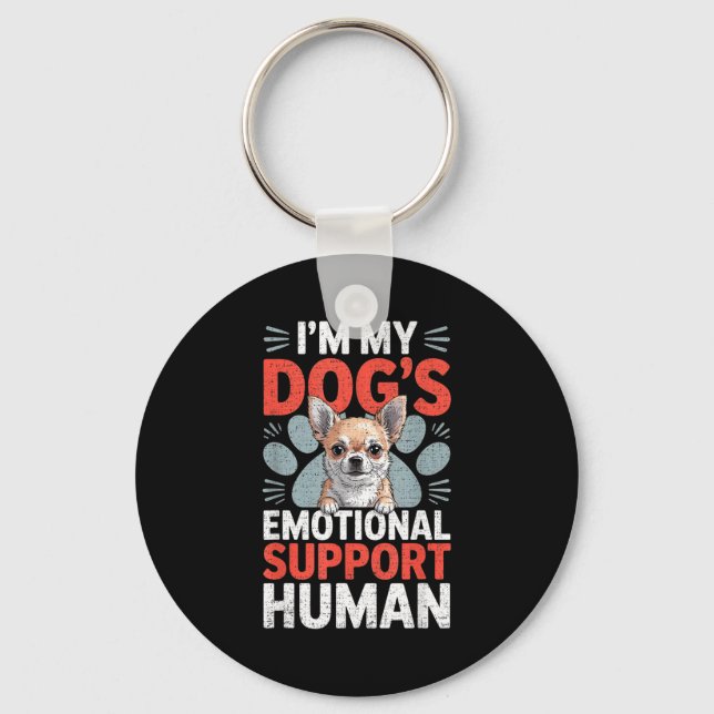 Chihuahua Dog Emotional Suprt Human  Schlüsselanhänger (Vorderseite)