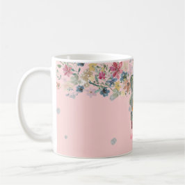 Chihuahua Dog Floral Pink Silver Personal Kaffeetasse