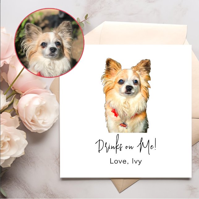 Chihuahua Dog Hand Zeichne Personalisierte Napkins Serviette (Von Creator hochgeladen)
