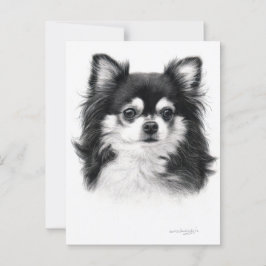 Chihuahua Dog Handgemälde Postkarte