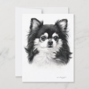Chihuahua Dog Handgemälde Postkarte