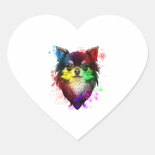 Chihuahua Dog Herz-Aufkleber