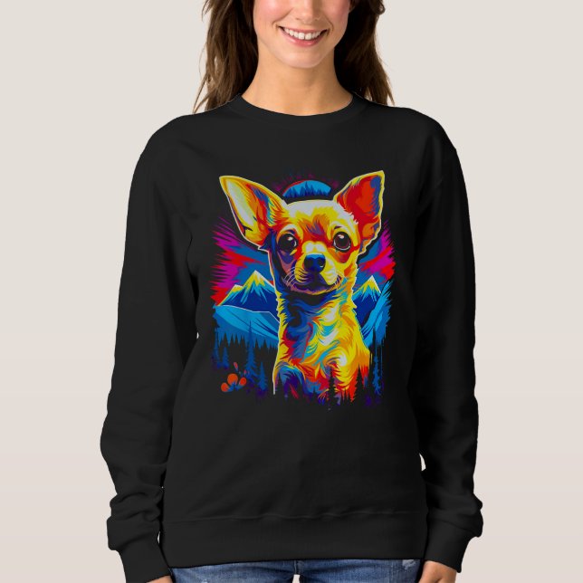 Chihuahua Dog Hiking Sweatshirt (Vorderseite)