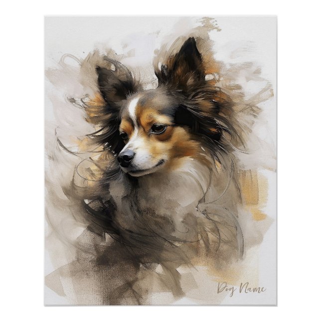 Chihuahua Dog im Wind 004 - Yacobsen Derosana Poster (Vorderseite)