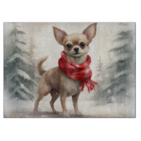 Chihuahua Dog in Schnee Weihnachten