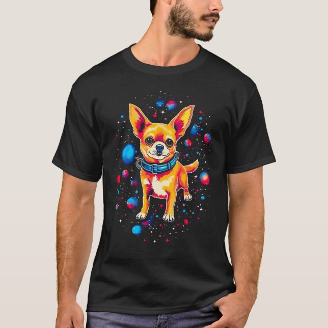 Chihuahua Dog in Space T-Shirt (Vorderseite)