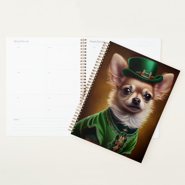 Chihuahua Dog in St. Patrick's Day Dress Planer (Anzeige)