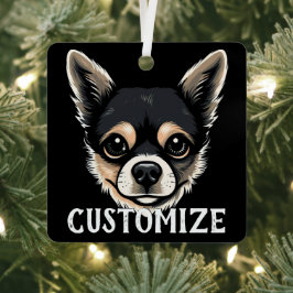 Chihuahua Dog Individuelle Name Weihnachten Ornament Aus Metall
