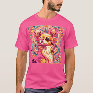 Chihuahua Dog liebt Design Art Deco Stil T-Shirt