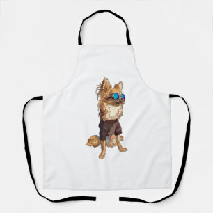 Chihuahua Dog Long Hairs Summer Vibes Schürze
