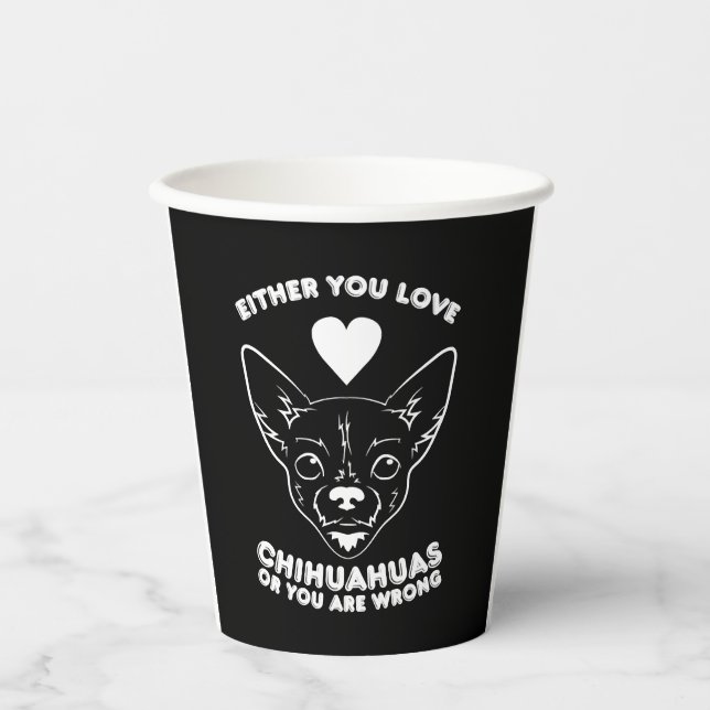 Chihuahua Dog Lover Pappbecher (Vorderseite)