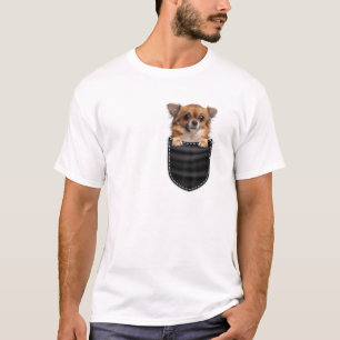 Chihuahua Dog Lover Small Breed - Dog Pocket Desig T-Shirt