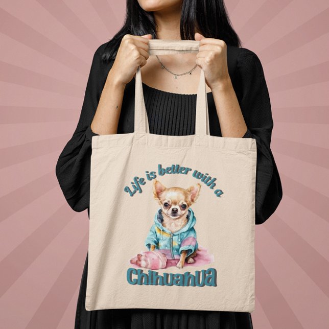 Chihuahua Dog-Lover Tote Bag Tragetasche (Von Creator hochgeladen)