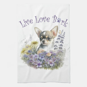 Chihuahua Dog Mama Floral Geschirrtuch