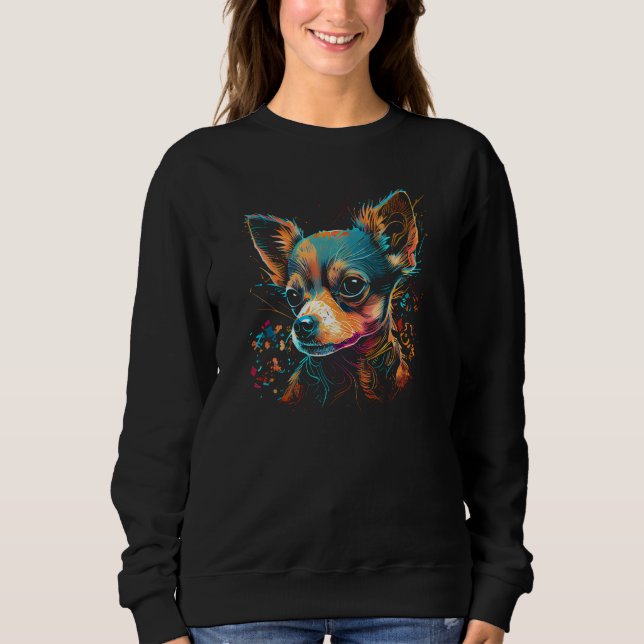 Chihuahua Dog Owner Chihuahuas Graffiti Style Grap Sweatshirt (Vorderseite)