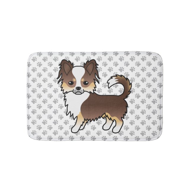 Chihuahua Dog & Paws Badematte (Vorderseite)
