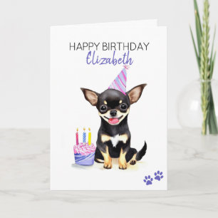Chihuahua Dog Personalisiert Happy Birthday Karte