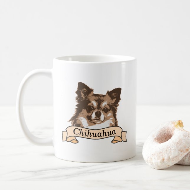 Chihuahua Dog Personalisiert Kaffeetasse (Mit Donut)