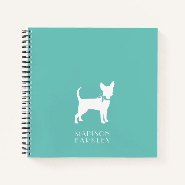 Chihuahua Dog Puppy-Notebook Notizbuch (Vorderseite)
