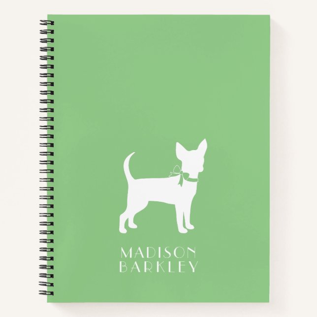 Chihuahua Dog Puppy-Notebook Notizbuch (Vorderseite)