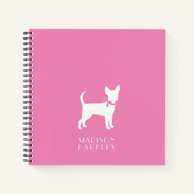 Chihuahua Dog Puppy-Notebook Notizbuch (Vorderseite)